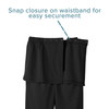 Adaptive Pants Silverts Back Overlap 2X-Large Black Female 1/EA