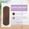 Waterproof Adhesive Strip Tru-Colour 1 X 3 Inch Fabric Rectangle Dark Brown Sterile 1500/CS