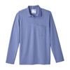 Silverts Men's Adaptive Open Back Long Sleeve Polo Shirt, Ciel Blue, 2X-Large