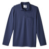 Silverts Men's Adaptive Open Back Long Sleeve Polo Shirt, Dark Navy, 2X-Large
