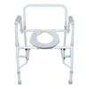 Commode Chair McKesson Drop Arms Steel Frame Back Bar 13-3/4 Inch Seat Width 300 lbs. Weight Capacity 1/CS