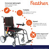 1224575_EA Power Wheelchair Feather Power Wheelchair 18 Inch Seat Width 250 lbs. Weight Capacity 1/EA