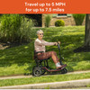 4 Wheel Electric Scooter Feather 265 lbs. Weight Capacity Black / Red 1/EA
