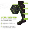 Compression Socks Green Drop Knee High Large / X-Large Black Closed Toe 1/PR