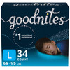 Male Youth Absorbent Underwear GoodNites Pull On with Tear Away Seams Large Disposable Heavy Absorbency 34/CS
