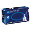 Exam Glove SensiCare Silk Medium NonSterile Nitrile Textured Fingertips Dark Blue Chemo Tested 2500/CS