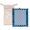 Kanjo Acupressure Foot Mat Sapphire / White Cotton-Linen Fabric / Memory Foam / Plastic 14 X 16 Inch 20/CS