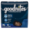 Male Youth Absorbent Underwear GoodNites Pull On with Tear Away Seams 14 to 20 / X-Large Disposable Heavy Absorbency 36/CS