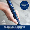 T-Handle Cane DMI Lightweight Adjustable Aluminum 31 to 40 Inch Height Blue 1/EA