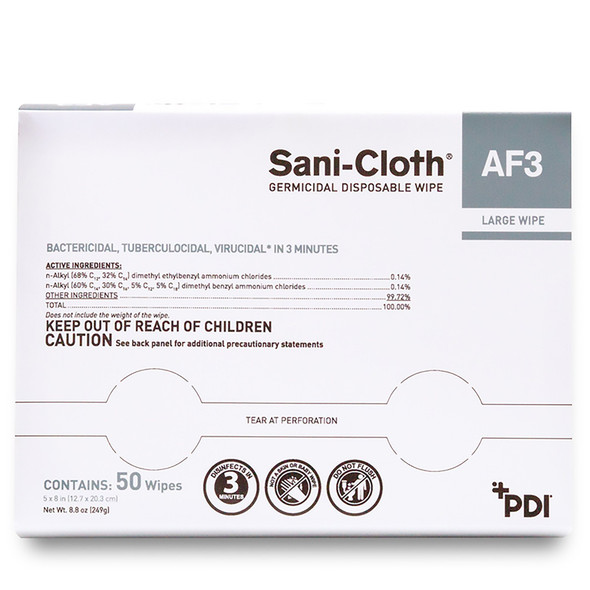 Surface_Disinfectant_Cleaner_WIPE__DRY_SANI-CLOTH_AF3_LG_5X8_INDIVIDUAL_PACK_(50/BX_10BX)_Cleaners_and_Disinfectants_H59200