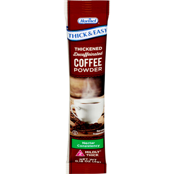 Thick & Easy Nectar Consistency Coffee Thickened Decaffeinated Beverage, 7-gram Packet