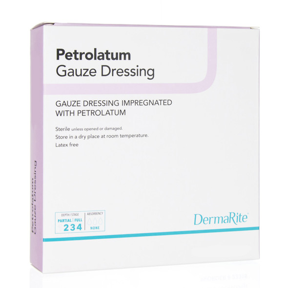 DermaRite Petrolatum Impregnated Dressing, 3 x 9 Inch