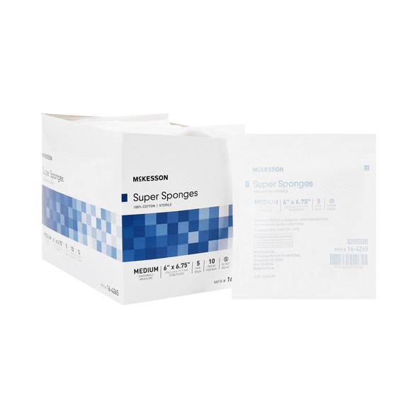 McKesson Sterile Fluff Dressing, 6 x 6-3/4 Inch