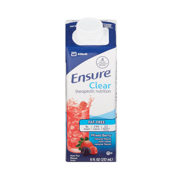 Ensure Clear Therapeutic Nutrition Mixed Berry Oral Supplement, 8 oz. Carton