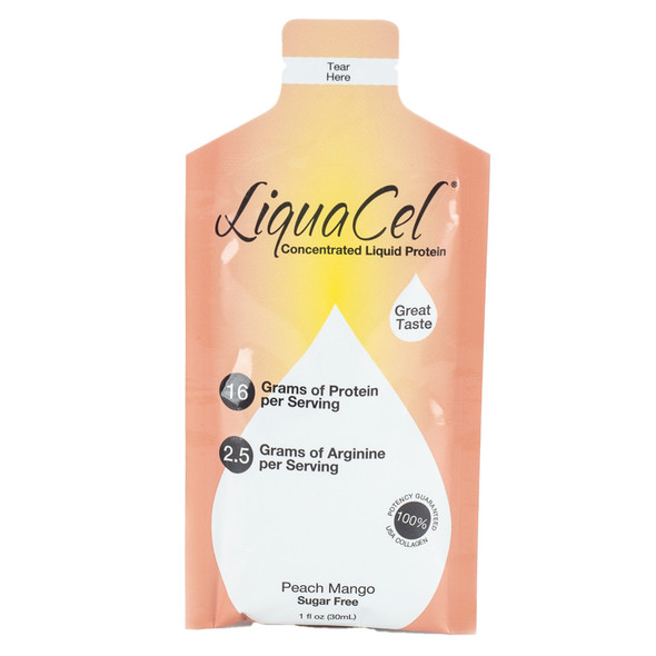 LiquaCel Peach Mango Oral Protein Supplement, 1 oz. Packet