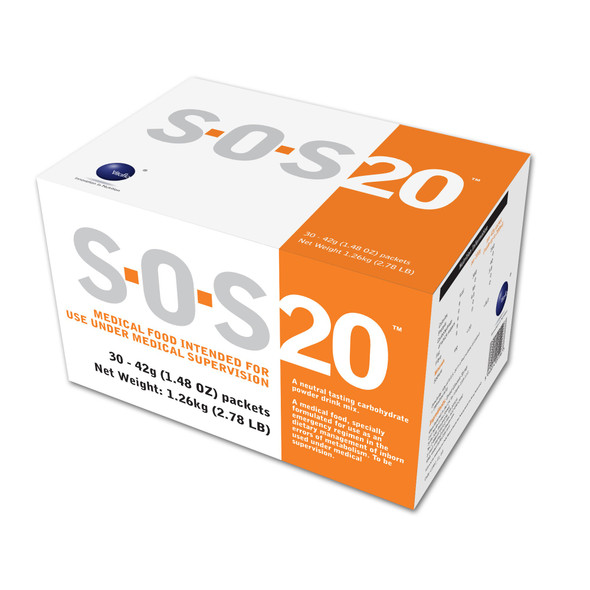 S.O.S. 20 Neutral Flavor Carbohydrate Oral Supplement, 42 Gram Packet