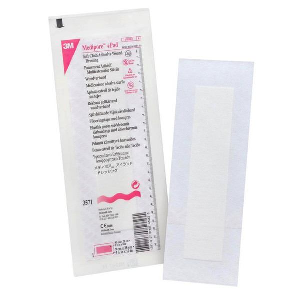 Adhesive_Dressing_DRESSING__SOFT_CLOTH_MEDIPORE_+PAD_3X1/2X10"_(25/BX_4BX/CS)_Adhesive_Bandages_317991_571859_902360_488925_946446_3571