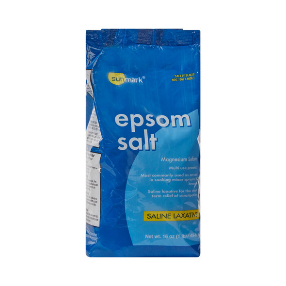 sunmark Magnesium Sulfate Epsom Salt, 1 lb. Pouch