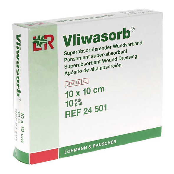 Vliwasorb Superabsorbent Wound Dressing, 4 x 4 Inch