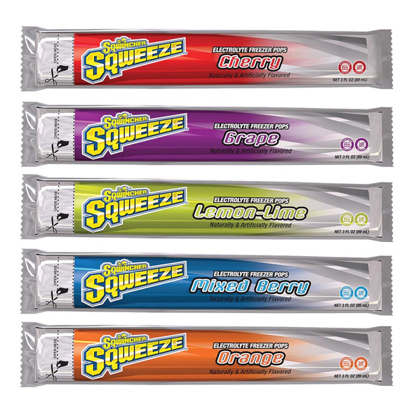 Sqwincher Squeeze Assorted Flavors Electrolyte Freeze Pop