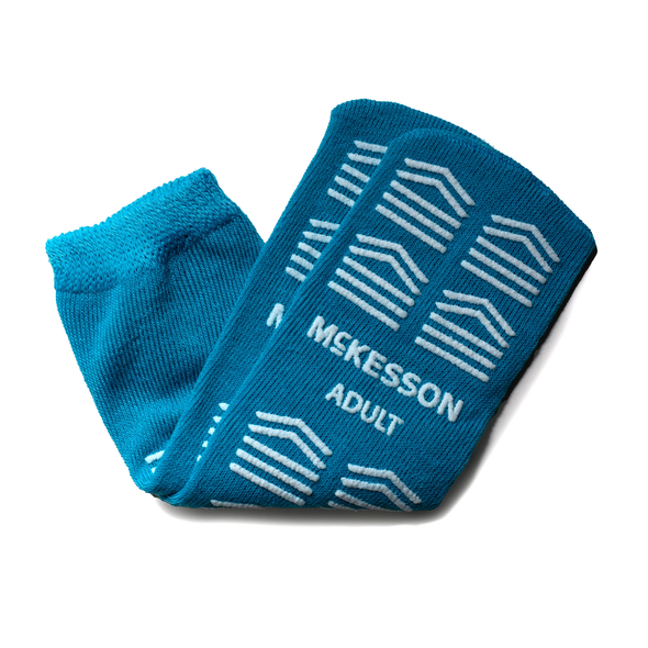 McKesson Terries Adult Slipper Socks, Teal