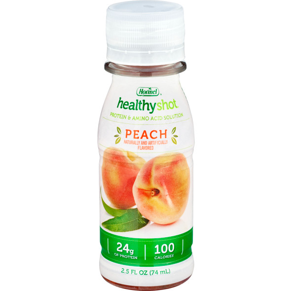 Healthy Shot Peach Oral Protein Supplement, 2½ oz. Bottle