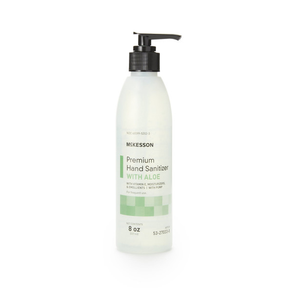 McKesson Premium Hand Sanitizer with Aloe, 8 oz., Gel, Pump Bottle
