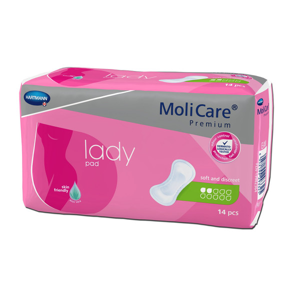 MoliCare Premium Lady 2 Drop Bladder Control Pad, One Size Fits Most