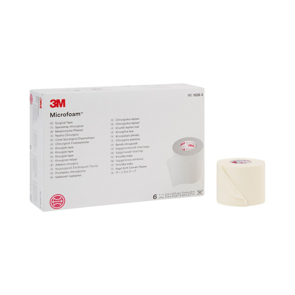 3M Microfoam Foam / Acrylic Adhesive Medical Tape, 2 Inch x 5-1/2 Yard, White