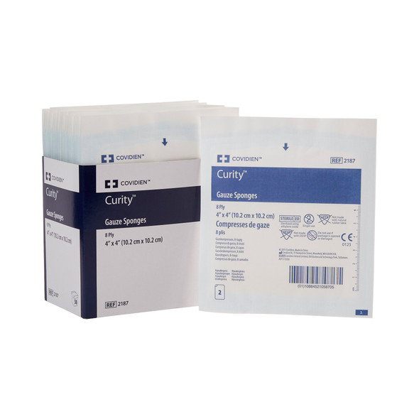 Curity Sterile USP Type VII Gauze Sponge, 4 x 4 Inch