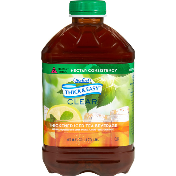 Thick & Easy Clear Nectar Consistency Iced Tea Thickened Beverage, 46-ounce Bottle