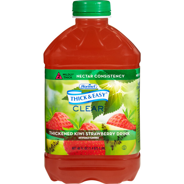 Thick & Easy Clear Nectar Consistency Kiwi Strawberry Thickened Beverage, 46-ounce Bottle