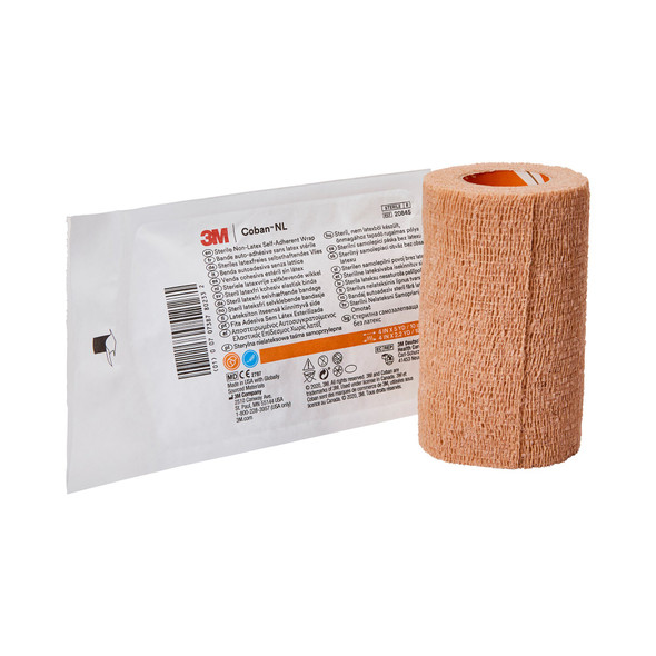 3M Coban LF Self-adherent Closure Cohesive Bandage, 4 Inch x 5 Yard