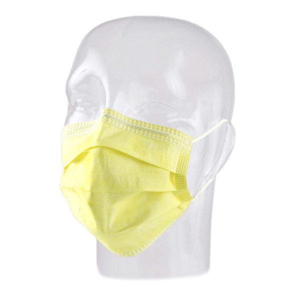 Precept Medical Products Pleated Procedure Mask, Yellow