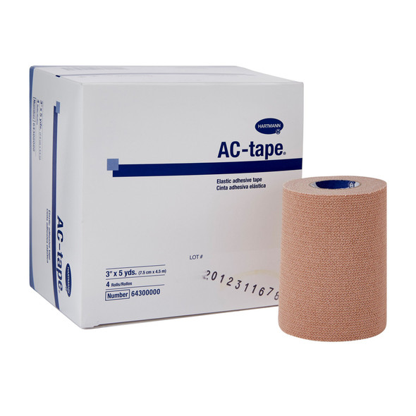 AC-tape Cotton Elastic Tape, 3 Inch x 5 Yard, Tan