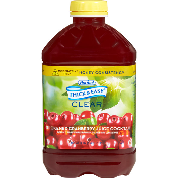 Thick & Easy Clear Honey Consistency Cranberry Thickened Beverage, 46 oz. Bottle