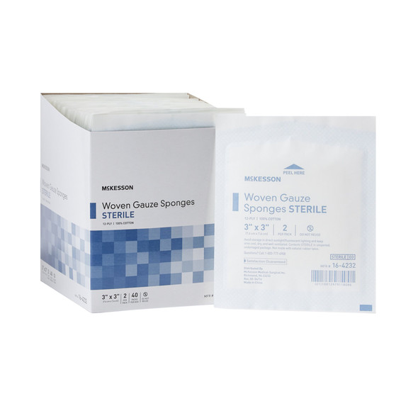 McKesson Sterile Gauze Sponge, 3 x 3 Inch