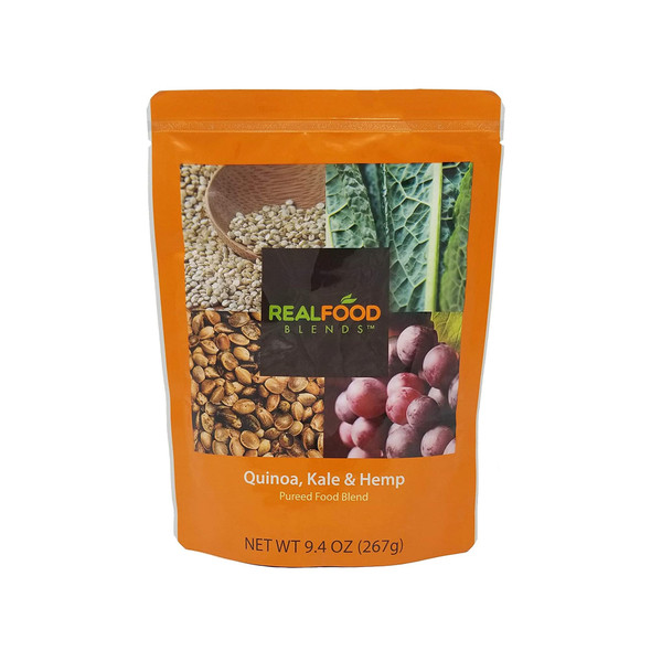 Real Food Blends Quinoa, Kale & Hemp Tube Feeding Formula, 9.4 oz. Pouch