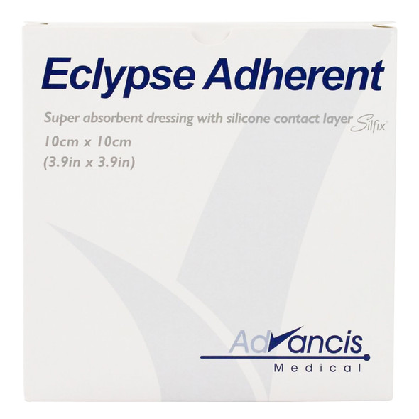 Eclypse Adherent Super Absorbent Wound Dressing, 4 x 4 Inch