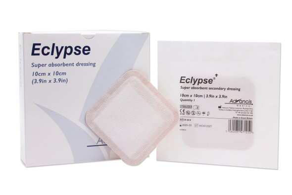 Eclypse Super Absorbent Wound Dressing, 4 x 4 Inch