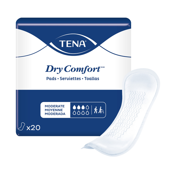 Bladder Control Pad TENA Intimates Ultra Thin Light Long 10 Inch Length Light Absorbency Dry-Fast Core One Size Fits Most is NOW called Dry Comfort™ 11 Inch Length Moderate Absorbency Super Absorbent Core 20/BG #1266017