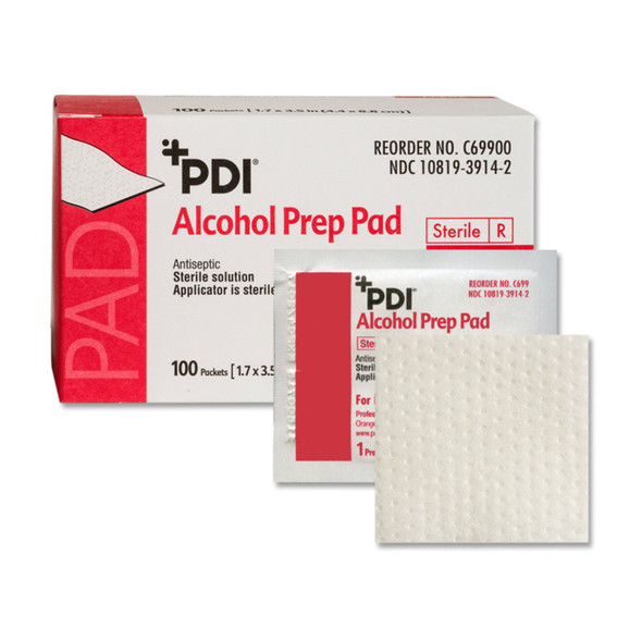 PDI Alcohol Prep Pad, 2½ x 3 Inch