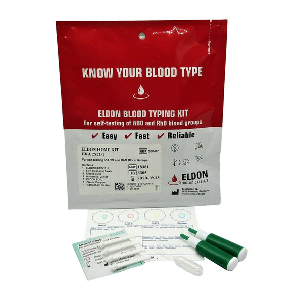 EldonCard Blood Typing Test Kit