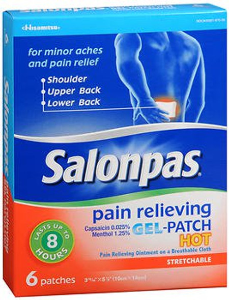 Salonpas Gel-Patch Hot Capsaicin / Menthol Topical Pain Relief