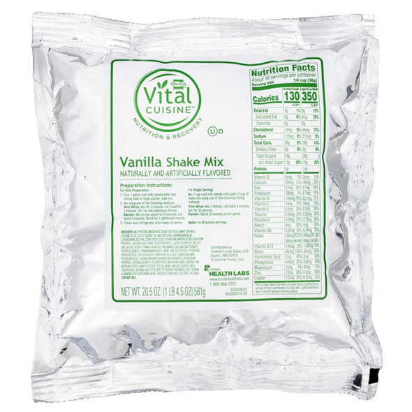 Hormel Vital Cuisine Shake Mix Oral Supplement, Vanilla Flavor
