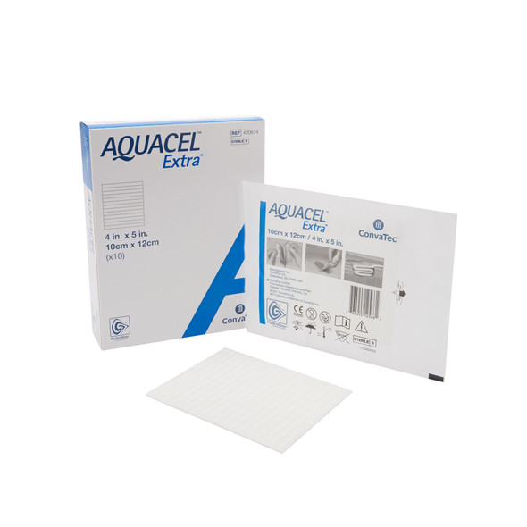 Aquacel Extra Hydrofiber Dressing, 4 x 5 Inch