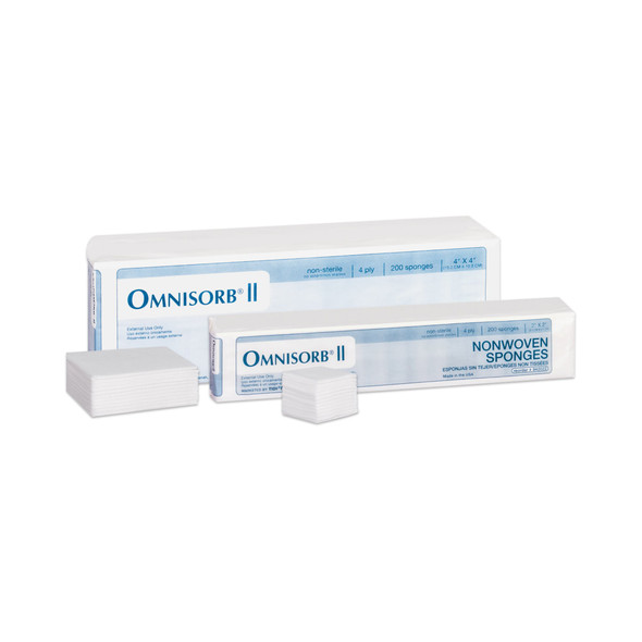 Omnisorb NonSterile Nonwoven Sponge, 4 x 4 Inch