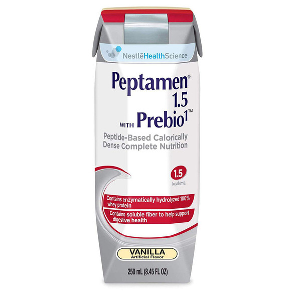 Peptamen 1.5 with Prebio 1 Vanilla Oral Supplement / Tube Feeding Formula, 250 mL Carton