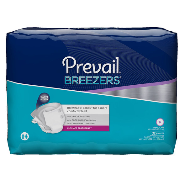 Prevail Breezers Ultimate Incontinence Brief, Regular