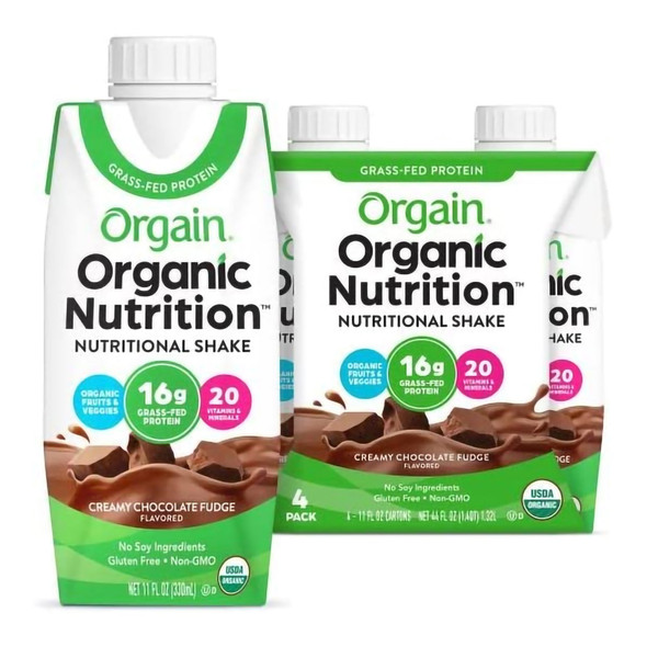 Orgain Organic Chocolate Oral Supplement, 11 oz. Carton